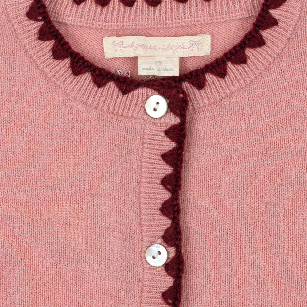 Konges Sløjd Vestje Collette Cardigan Pale Blush, tweede detailfoto