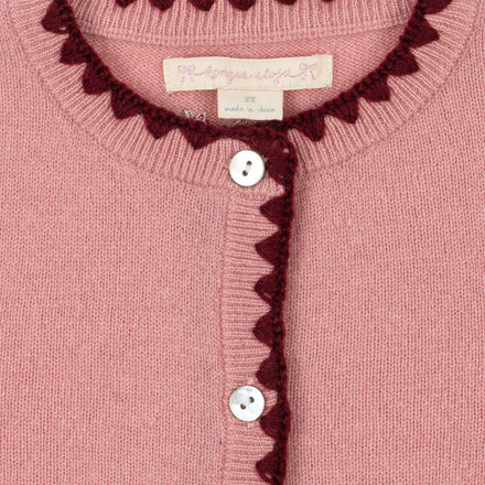 Konges Sløjd Vestje Collette Cardigan Pale Blush, tweede detailfoto