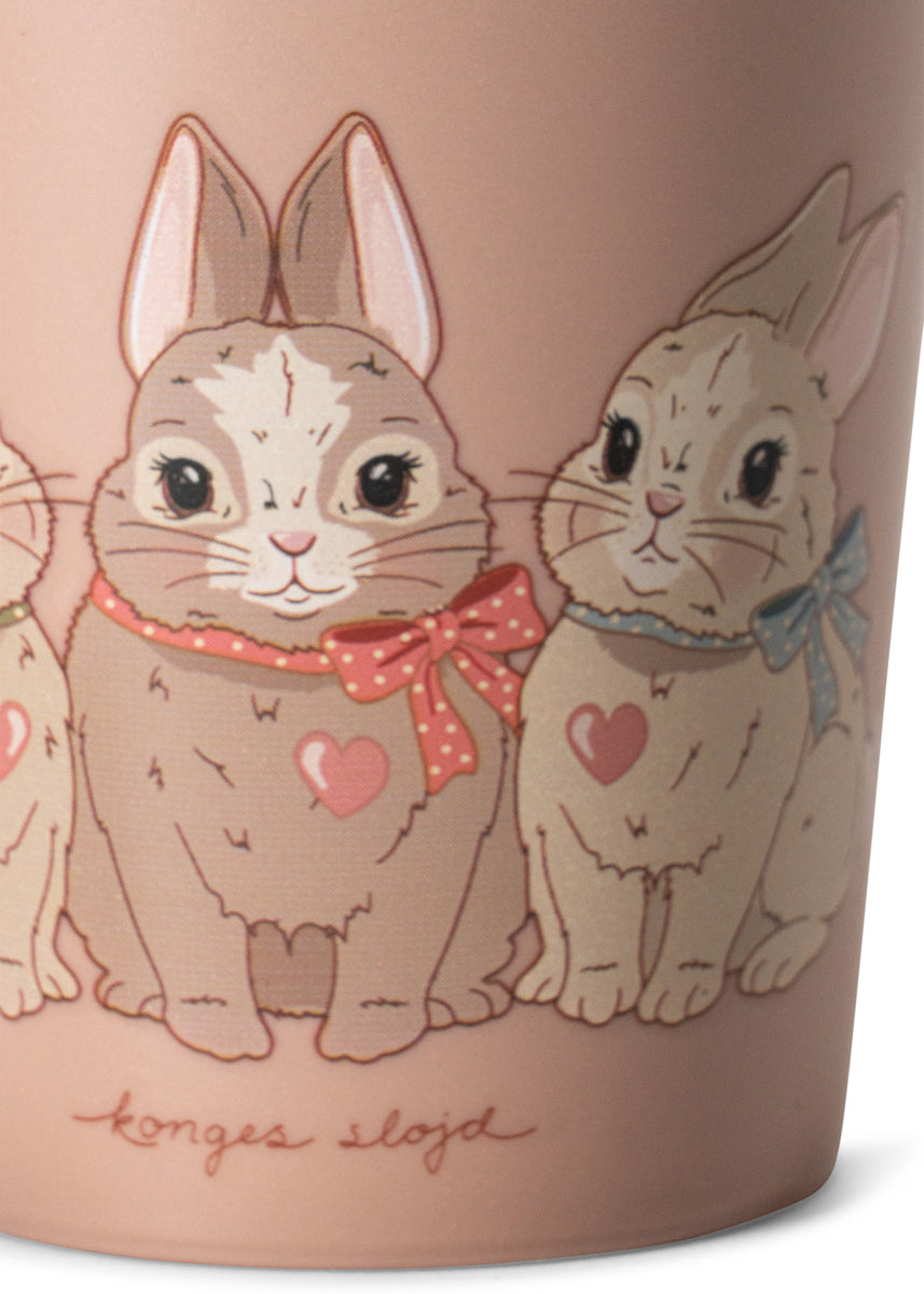 Konges Sløjd Eetset Dinner Set Bunny, derde productfoto op witte achtergrond