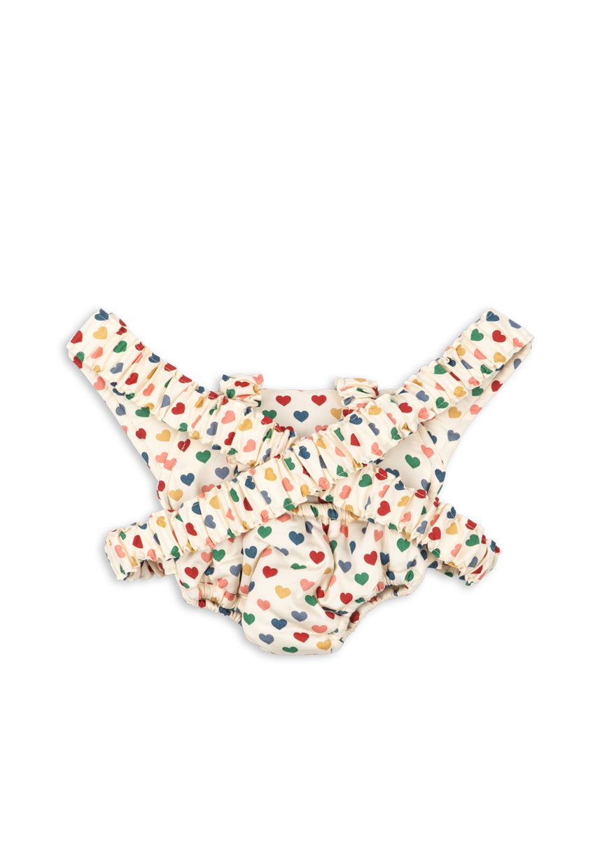 Konges Sløjd Poppendraagzak Doll Carrier Coeur Coloré, tweede productfoto op witte achtergrond