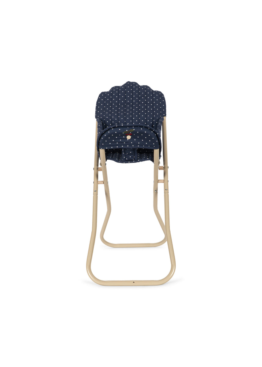 Konges Sløjd Poppenstoel Doll High Chair Ditzy Dot, tweede productfoto op witte achtergrond