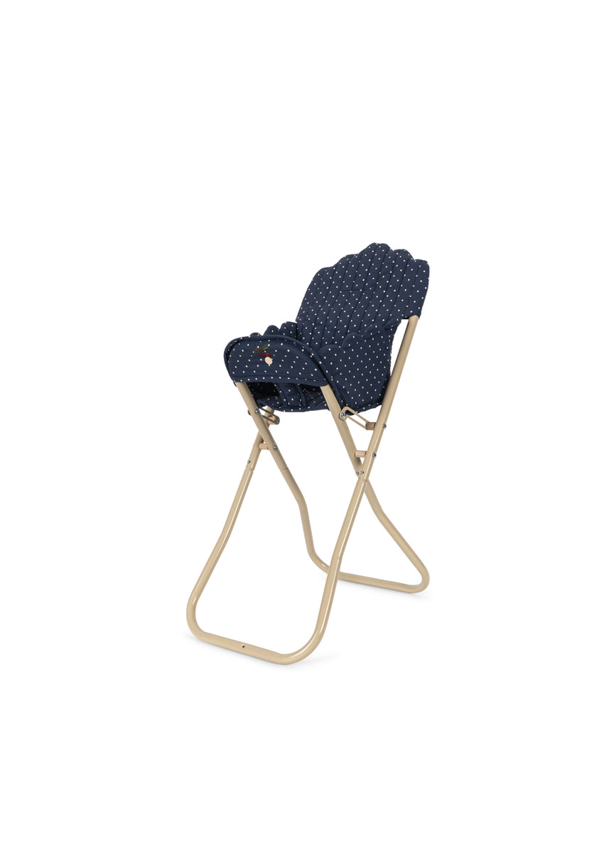 Konges Sløjd Poppenstoel Doll High Chair Ditzy Dot, derde productfoto op witte achtergrond