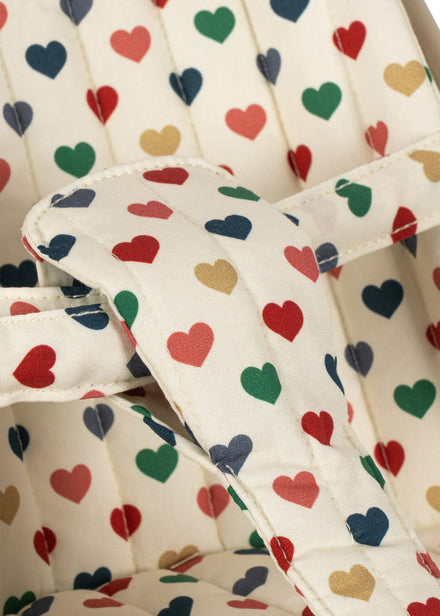 Konges Sløjd Poppenbuggy Doll Stroller Coeur Coloré, derde productfoto op witte achtergrond