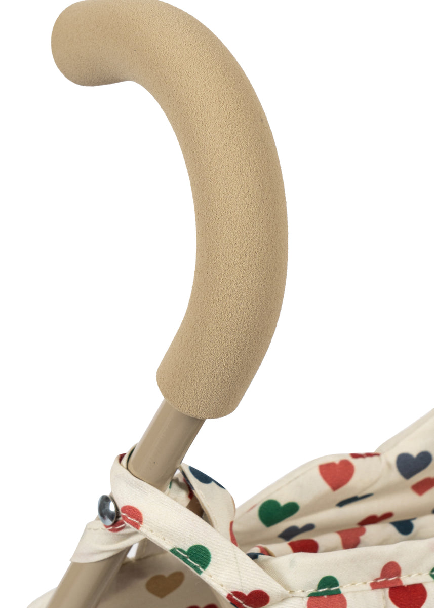 Konges Sløjd Poppenbuggy Doll Stroller Coeur Coloré, vijfde productfoto op witte achtergrond