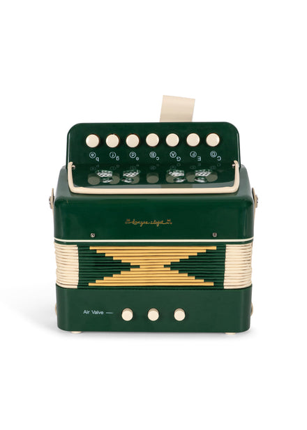 Konges Sløjd Muziekspeelgoed Harmonica Green, derde productfoto op witte achtergrond