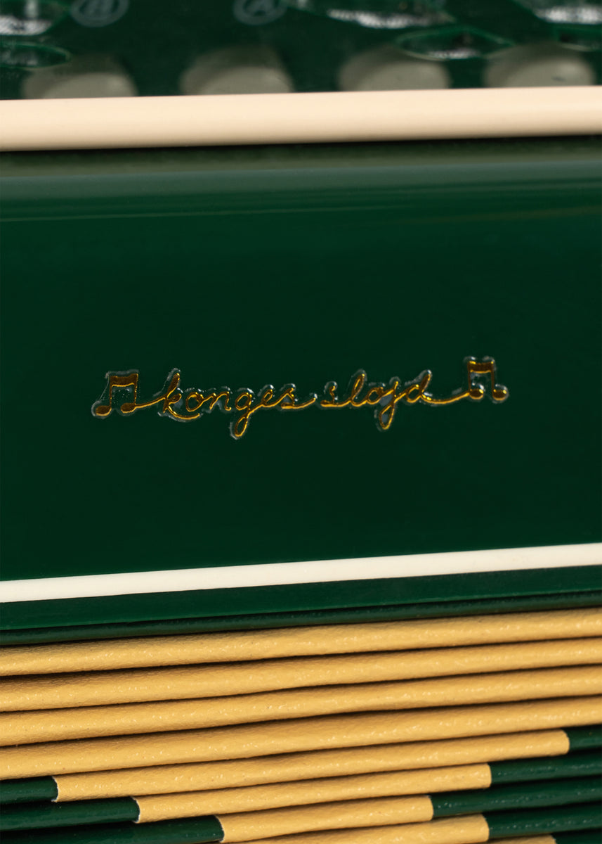 Konges Sløjd Muziekspeelgoed Harmonica Green, vierde productfoto op witte achtergrond