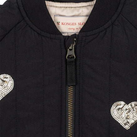 Konges Sløjd Winterjas Juno Sequin Long Jacket Black, tweede detailfoto