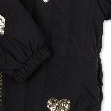 Konges Sløjd Winterjas Juno Sequin Long Jacket Black, derde detailfoto