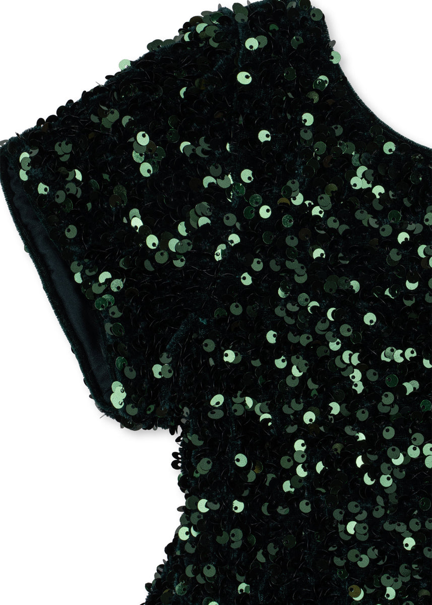 Konges Sløjd Jurk Tamira Ballerina Dress Scarab, detailfoto van de stof