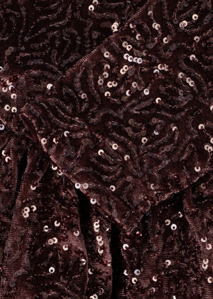 Konges Sløjd Jurk Viola Dress Decadent Chocolate, vijfde productfoto op witte achtergrond