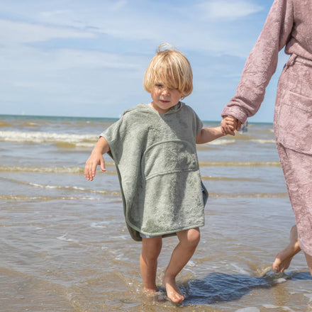 Timboo Poncho Met V-Hals Bamboo 2-4Y | Jungle Green