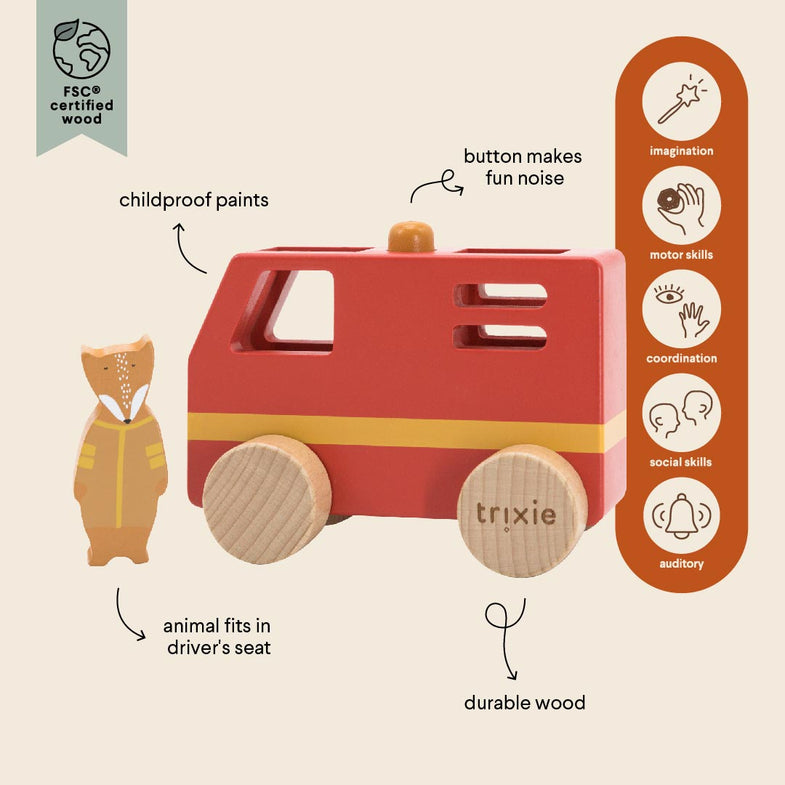 Trixie Houten Brandweerwagen | Small