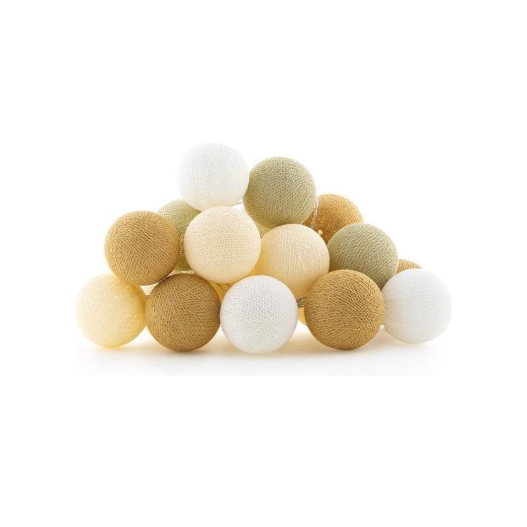 Cotton Ball Lights Lichtslinger 20 stuks - Creamy