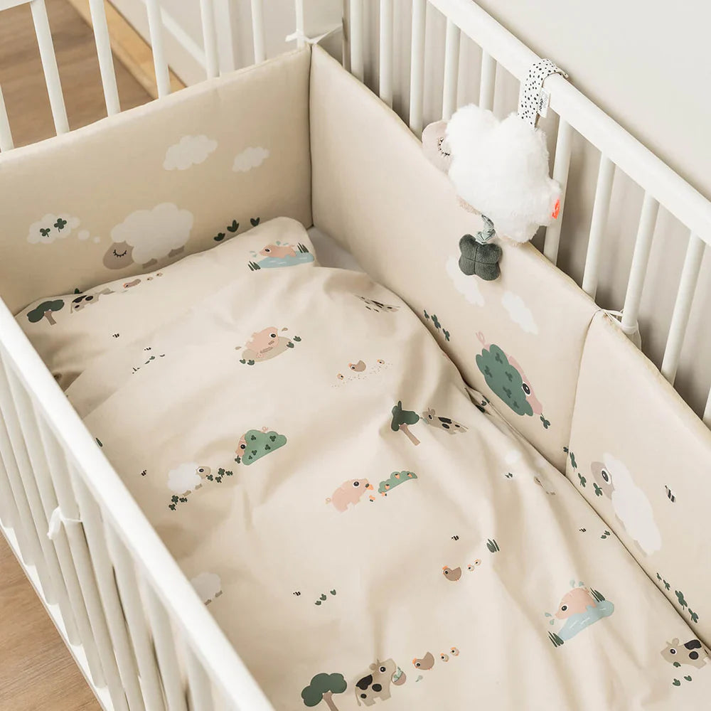 Done By Deer Padded Bedbumper Tiny Farm Sand
