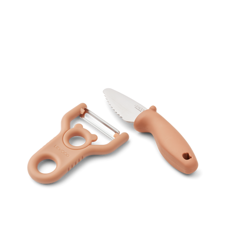 Liewood Pertense Peeler & Knife Set | Tuscany Rose