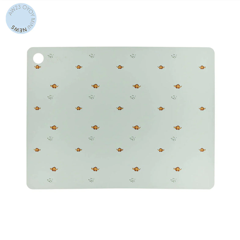 OYOY Siliconen Placemat Billy Dino | Pale Green