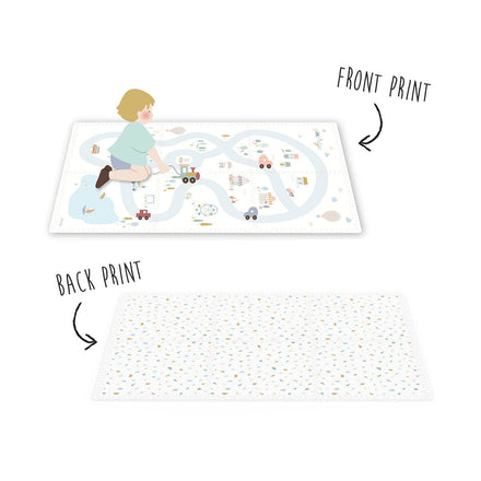 Play and go EEVAA 2-In-1 Speeltapijt Puzzelmat & Opbergbox | Village 120x180cm