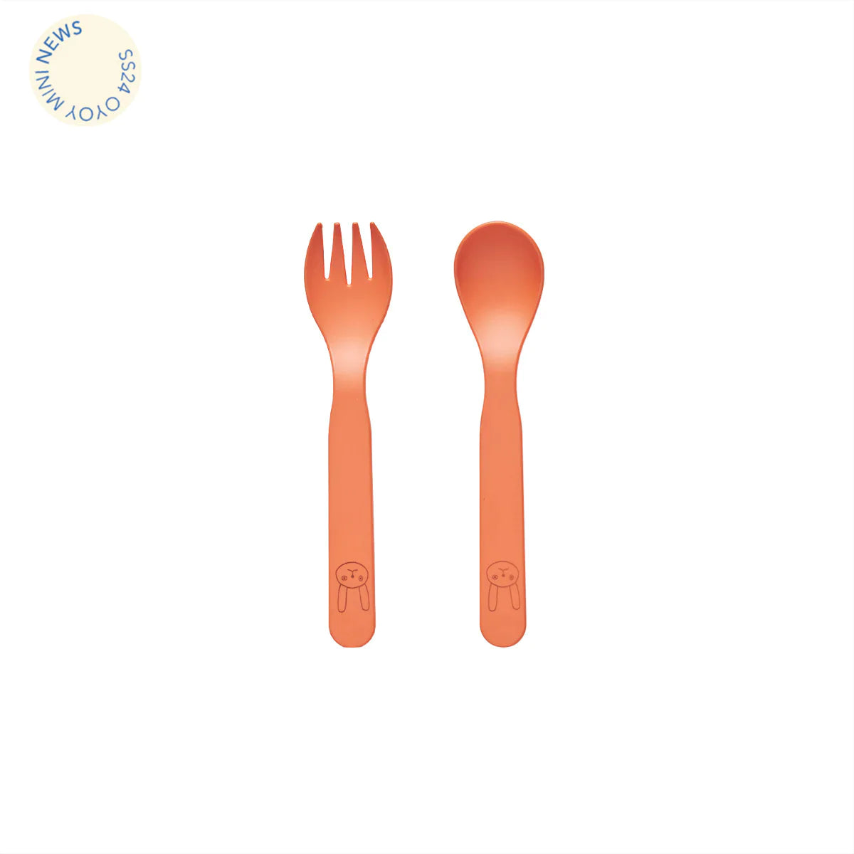 OYOY Silicone Bestek Set 2 | Apricot