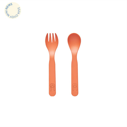 OYOY Silicone Bestek Set 2 | Apricot