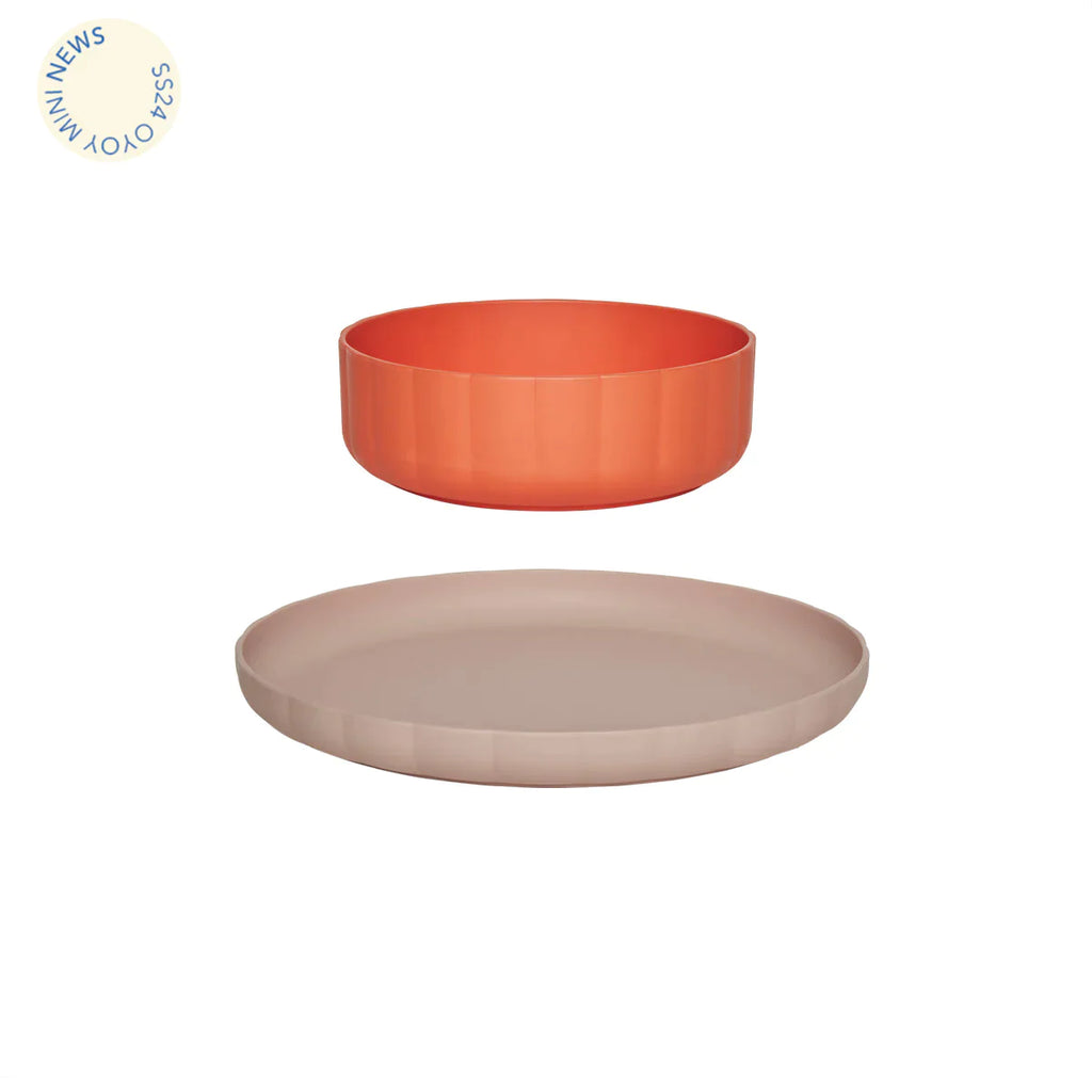 * OYOY Living Bord en Bowl | Rose / Apricot