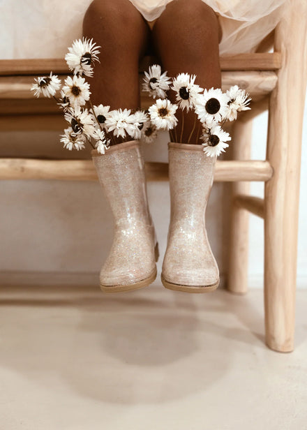 Mrs. Ertha Wellies - Regenlaarzen | Bouquet Silhouette - Glitter