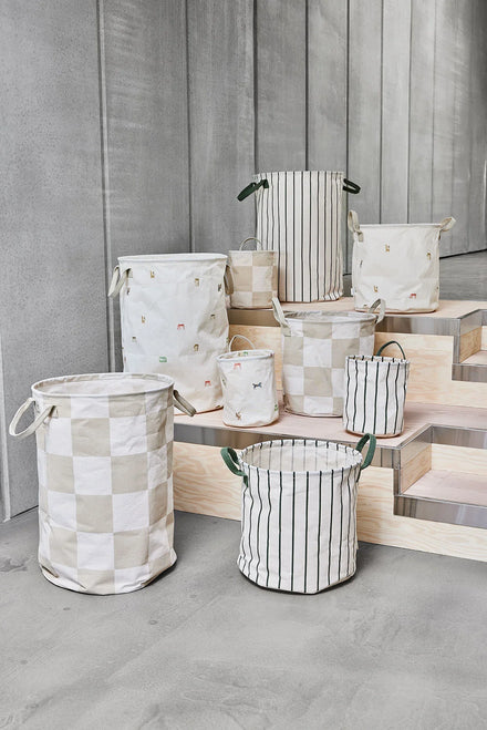 OYOY Living Raita Laundry/Opbergmand Large | Green / Off White