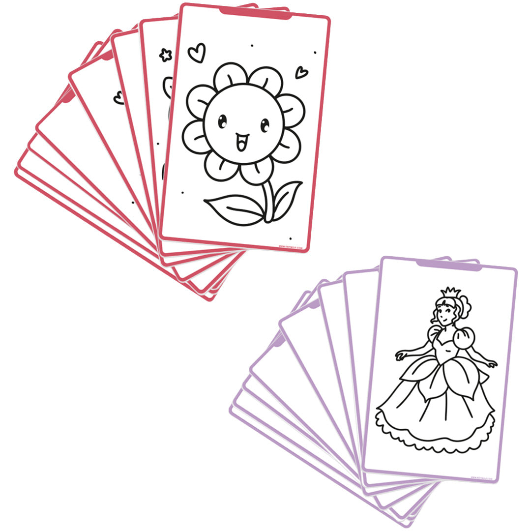 Kidywolf navulling Kidydraw-Mini Prinses en Kawai, verpakking vooraanzicht