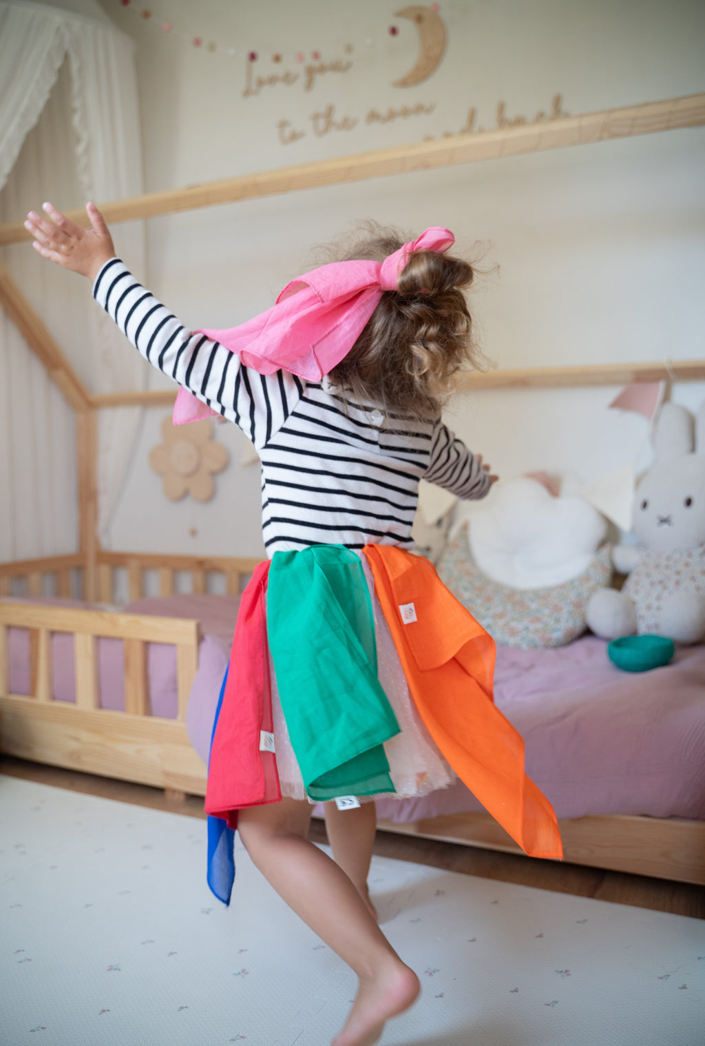 Pit & Play set katoenen speeldoeken regenboog, vijfde foto