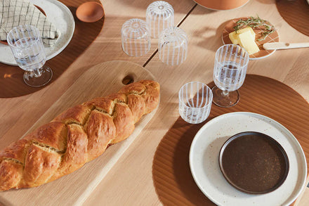 OYOY Siliconen Set 2 Placemats Ribbo | Camel