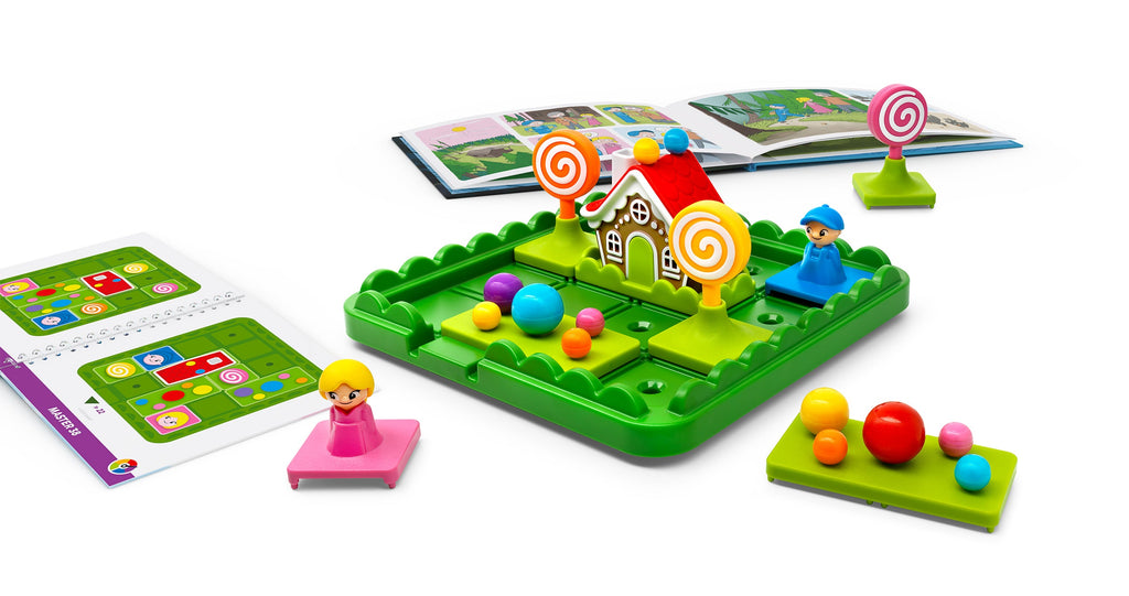 Smartgames Hans & Grietje 60 Opdrachten, het spel met alle onderdelen
