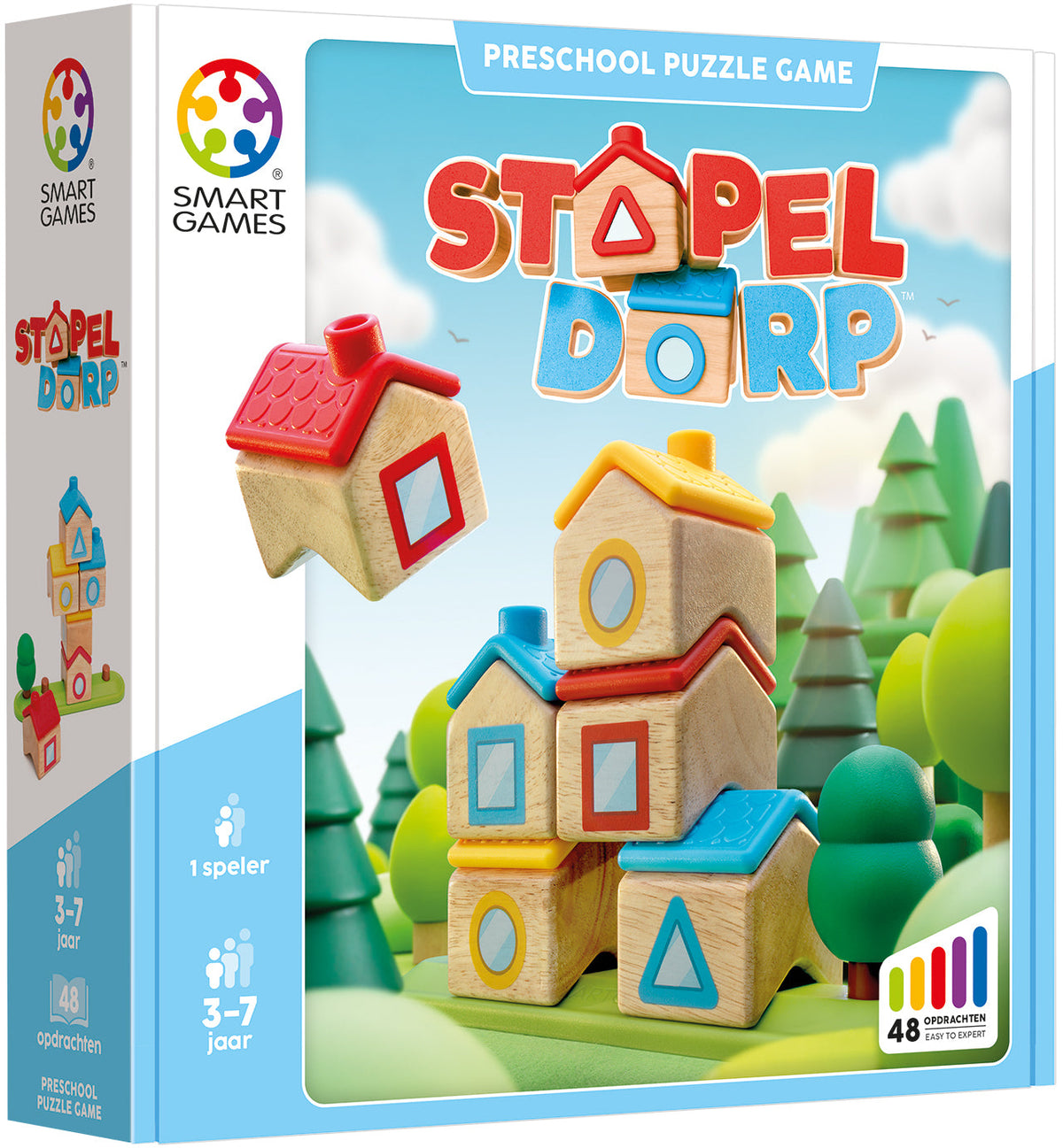 Smartgames Stapeldorp 48 Opdrachten, de Nederlandse doos
