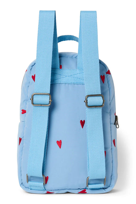 Studio Noos Mini Rugzakje | Lichtblauw Puffy Hearts