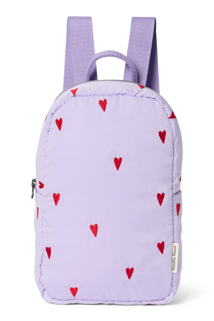 Studio Noos Mini Rugzakje | Paars Puffy Hearts