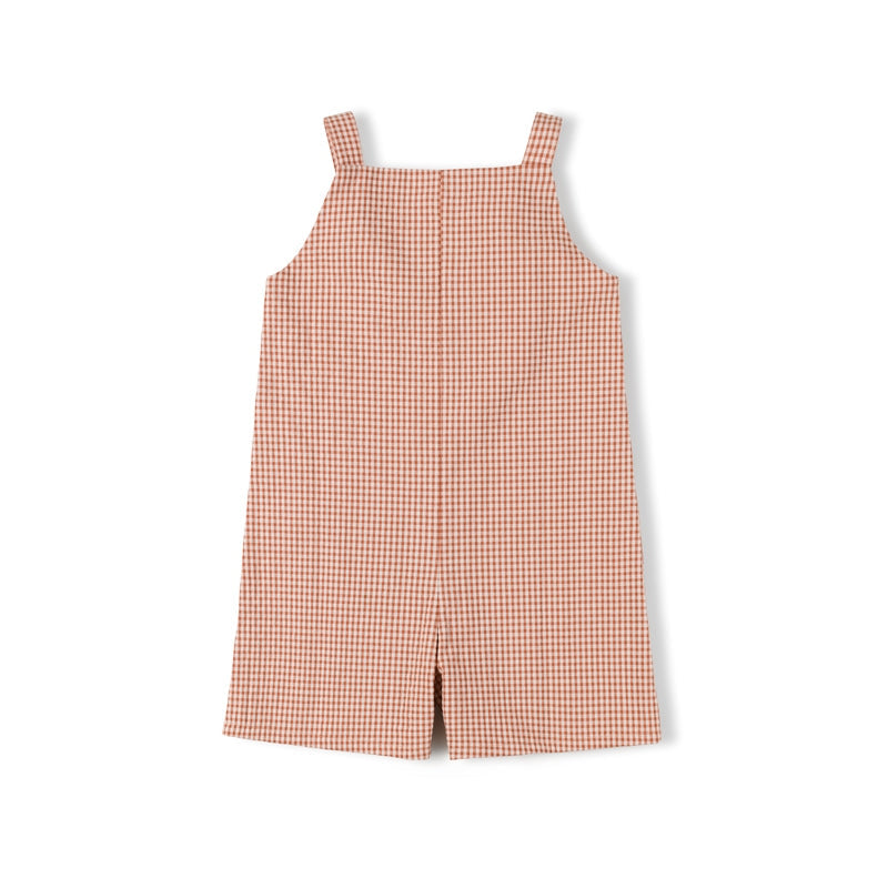 Nixnut Knot Playsuit | Caramel Checkered*