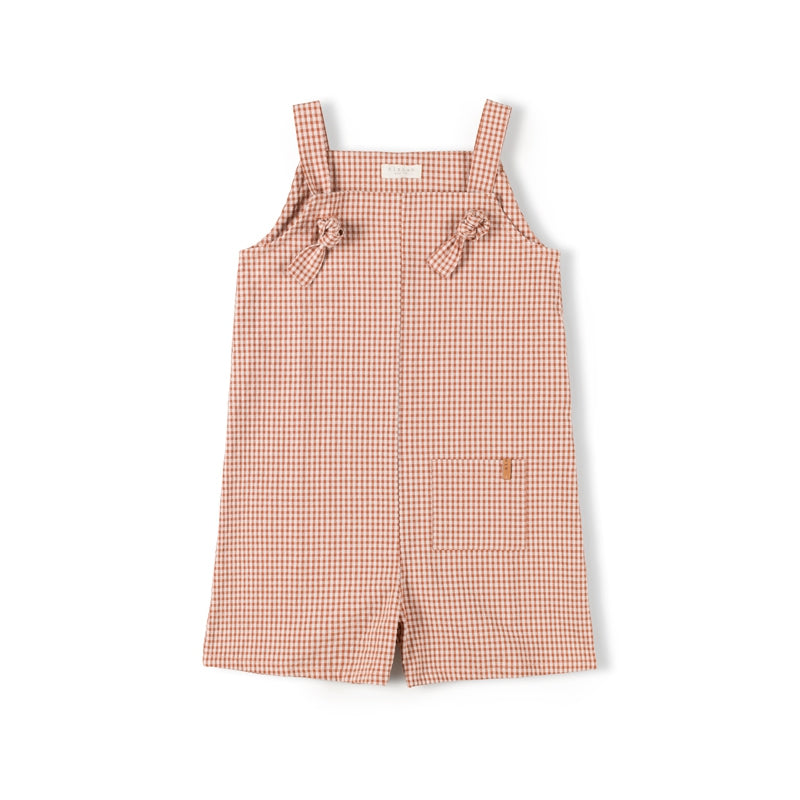 Nixnut Knot Playsuit | Caramel Checkered*