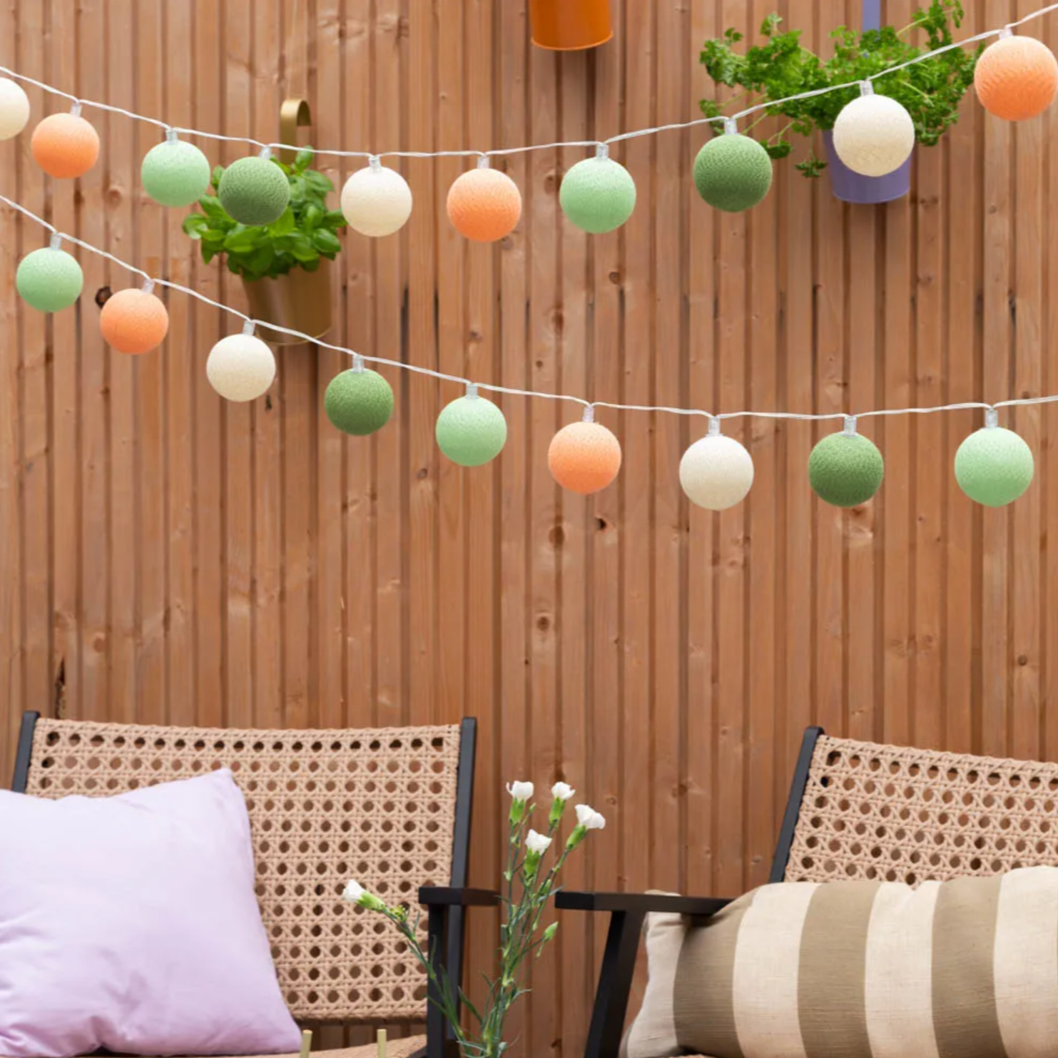 Cotton Ball Lights Buitenlichtslinger 20 stuks | Palmera