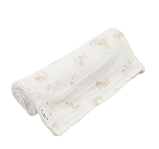 Little Dutch Swaddle doeken set hydrofiel 70x70cm Baby Bunny / Beige | Meerkleurig