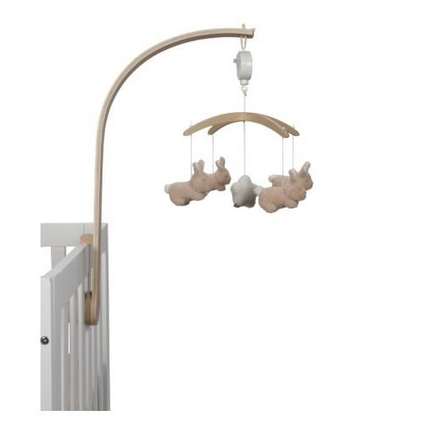* Little Dutch Houten Muziekmobiel wit | Baby Bunny