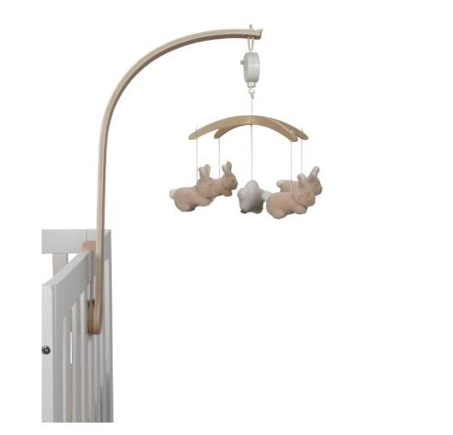 * Little Dutch Houten Muziekmobiel wit | Baby Bunny