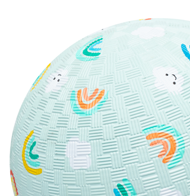 Little L Rubber Bal 18cm | Regenboog & Wolk