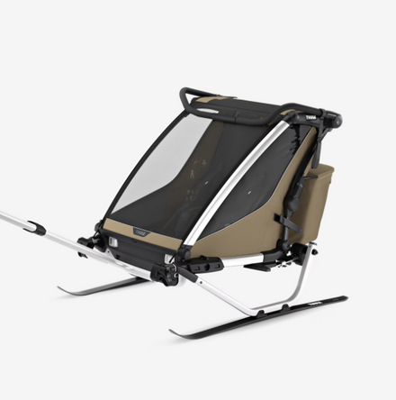 Thule Chariot Cross 2 Dubbelzits Multisport-Fietstrailer Dubbel | Licht Kaki