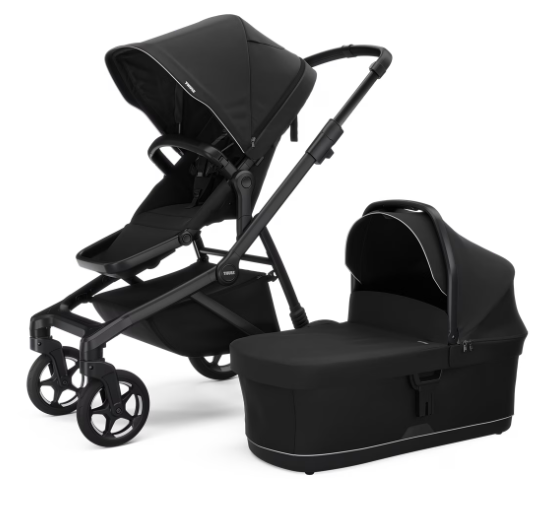 Thule Sleek 2 Stadskinderwagen Met Reiswieg | Black On Black - PRE ORDER LEVERING VANAF 15/09