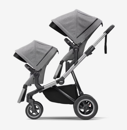 Thule Sleek Stadskinderwagen | Aluminium / Grey Melange