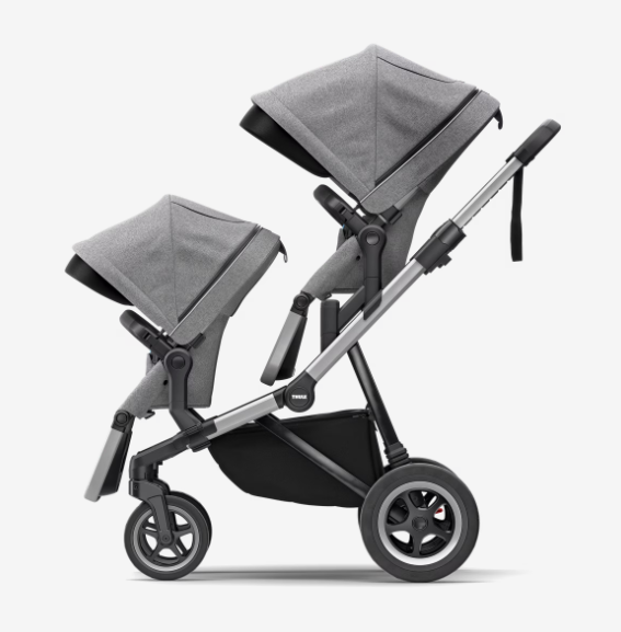 Thule Sleek Stadskinderwagen | Aluminium / Grey Melange