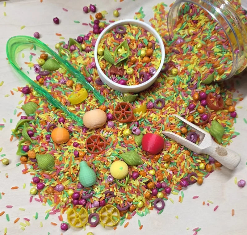 SensoryFun Speelrijst Mix Pour And Play 1.2kg | FruitSalad