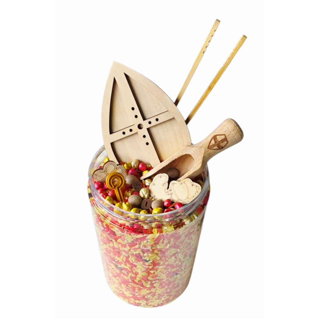 SensoryFun Speelrijst Mix PourAndPlay 1.2kg | Sinterklaas