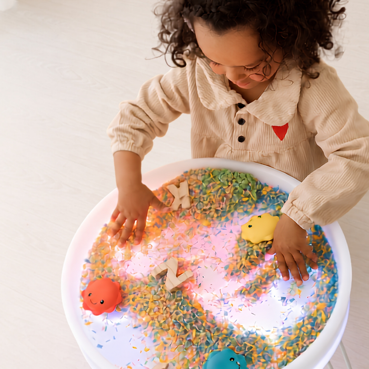 Sense2Play Lumi'Sense interactieve sensorische lichttafel, tafel met gekleurde lichtpunten