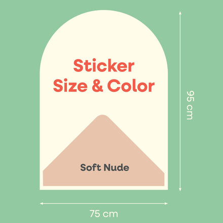Magnetische Muursticker 95x75cm | Soft Nude