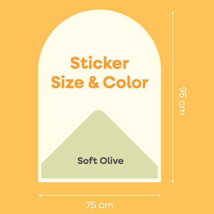 Magnetic Wall Sticker  95x75cm | Soft Olive