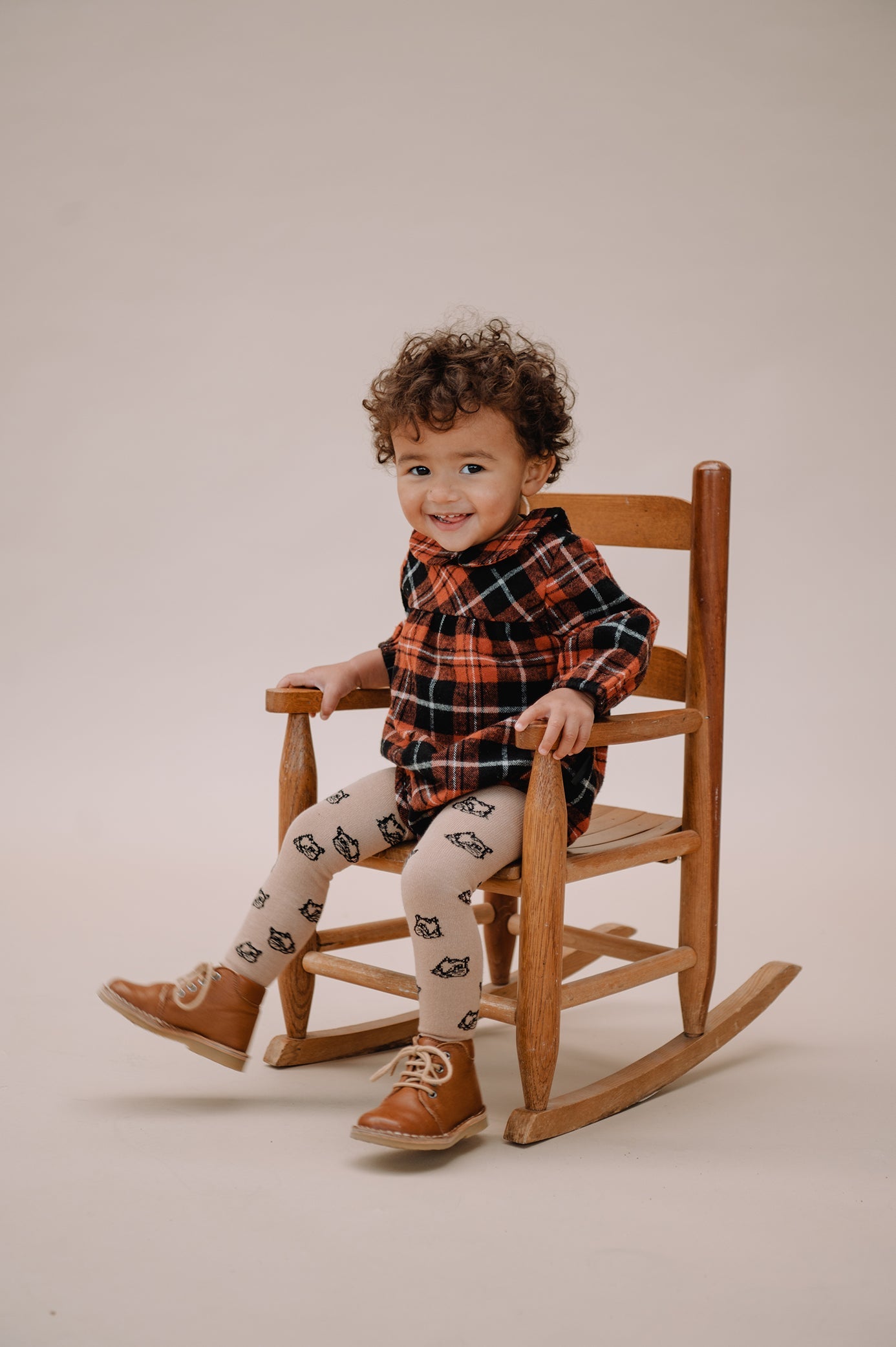 Sproet & Sprout Romper Flannel Check Loose Fit | Barn Red  *